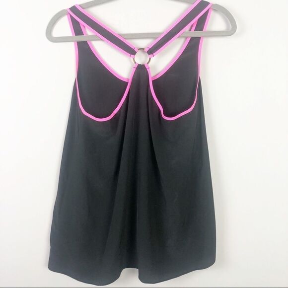 JUICY COUTURE | Black and Pink Silk Tank Top Ring Back Women’s Size Small - Picture 4 of 8